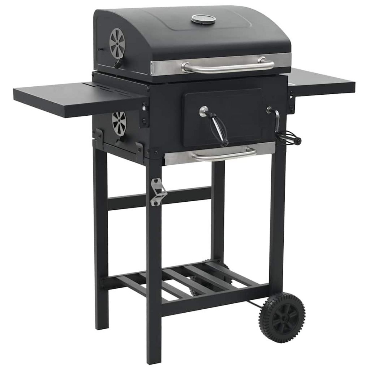 VIDAXL Four a pizza et barbecue d'exterieur 3 en 1 Noir