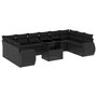 Voir la diapositive 2 : VIDAXL Salon de jardin 11 pcs avec coussins noir resine tressee