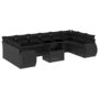 Voir la diapositive 2 : VIDAXL Salon de jardin 11 pcs avec coussins noir resine tressee