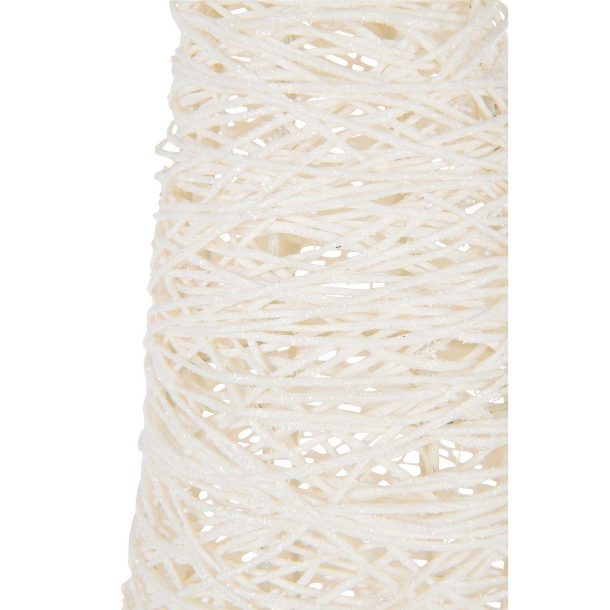 Voir la diapositive 2 : J-LINE Sapin de noël sur socle  glitter  85cm blanc