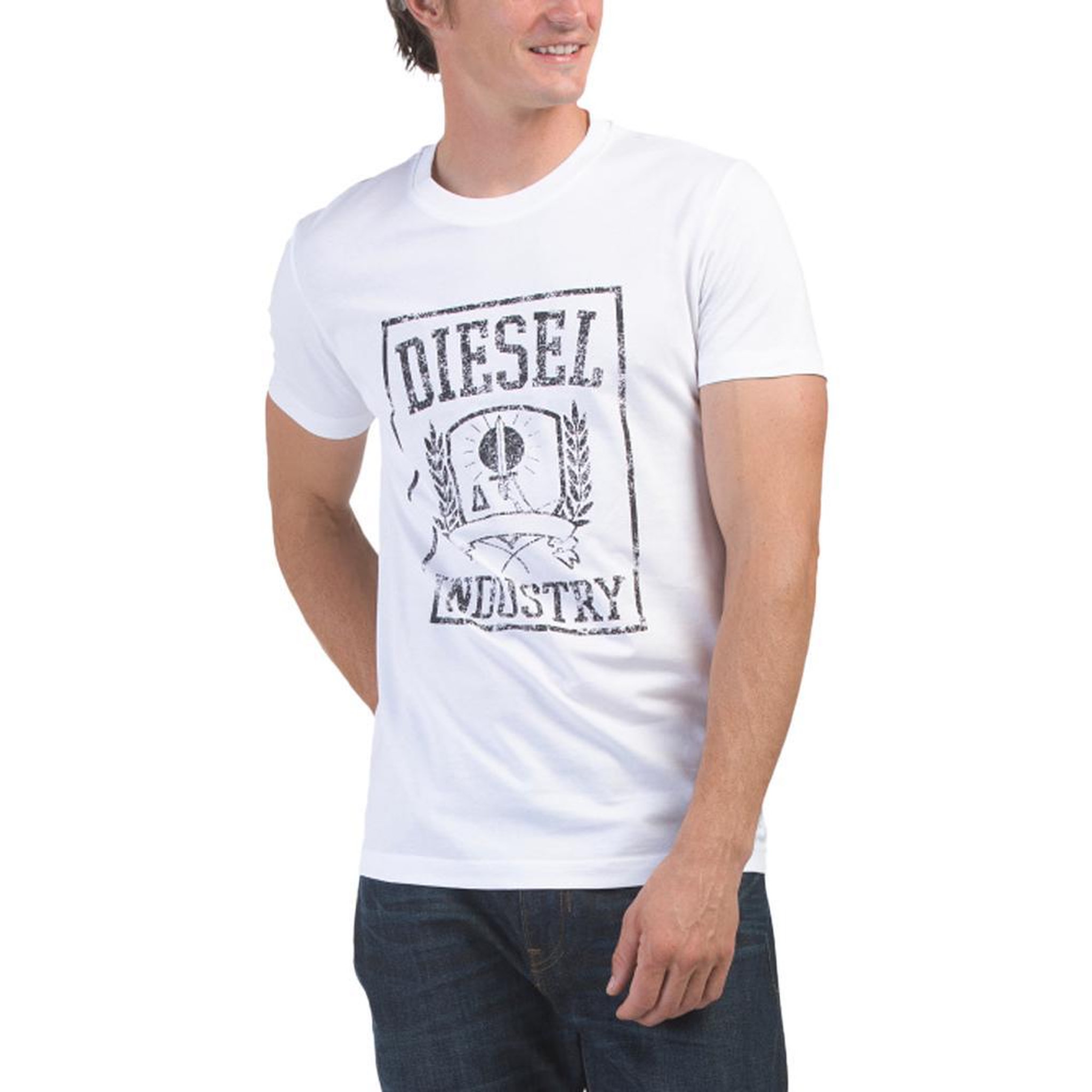 DIESEL T-shirt Blanc Homme Diesel RPATI. Coloris disponibles : Blanc