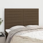 VIDAXL Tetes de lit 4 pcs Marron fonce 72x5x78/88 cm Tissu