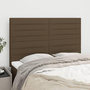 Voir la diapositive 1 : VIDAXL Tetes de lit 4 pcs Marron fonce 72x5x78/88 cm Tissu