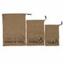 Voir la diapositive 1 : Paris Prix Lot de 3 Sacs de Conservation  Toile  39cm Naturel