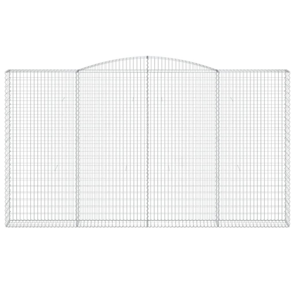 VIDAXL Paniers a gabions arques 9 pcs 400x30x220/240 cm Fer galvanise