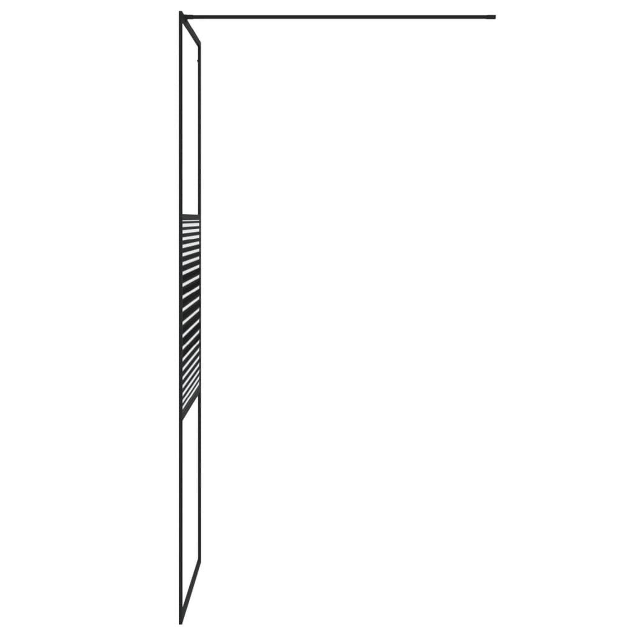 Voir la diapositive 4 : VIDAXL Paroi de douche Noir 80x195 cm Verre ESG transparent
