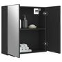 Voir la diapositive 5 : VIDAXL Armoire à miroir de salle de bain noir bois d'ingénierie