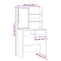 Voir la diapositive 6 : VIDAXL Coiffeuse avec LED Gris beton 74,5x40x141 cm