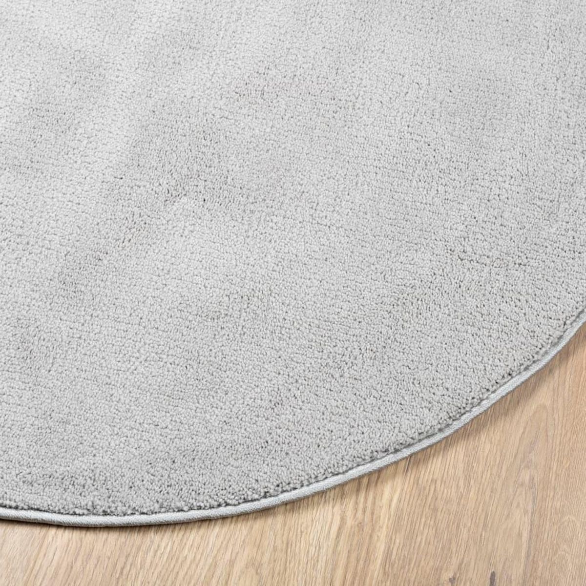 VIDAXL Tapis OVIEDO a poils courts gris Ø 120 cm