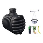 GARANTIA Récupérateur d'eau à enterrer - Noir - 2650L - CONFORT 4RAIN