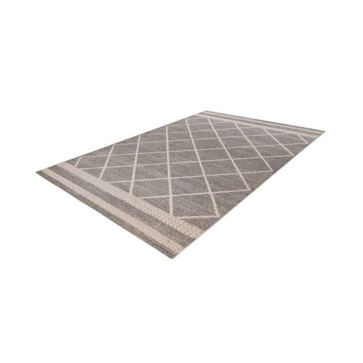 Paris Prix Tapis Tissé Graphique  Rhombus II  Beige & Marron