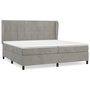 Voir la diapositive 2 : VIDAXL Sommier a lattes de lit et matelas Gris clair 200x200cm Velours