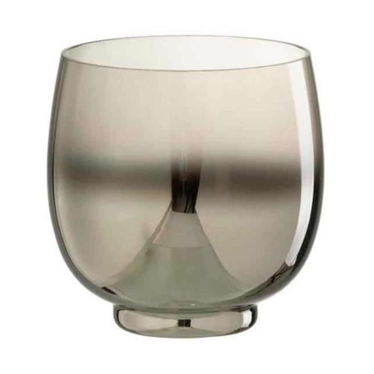 Paris Prix Photophore Rond Déco  Verre Fumé  14cm Gris