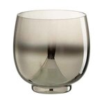 Paris Prix Photophore Rond Déco  Verre Fumé  14cm Gris