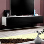 Voir la diapositive 3 : Paris Prix Meuble TV Mural Design  Fly I  160cm Noir & Blanc
