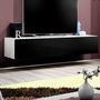 Voir la diapositive 3 : Paris Prix Meuble TV Mural Design  Fly I  160cm Noir & Blanc