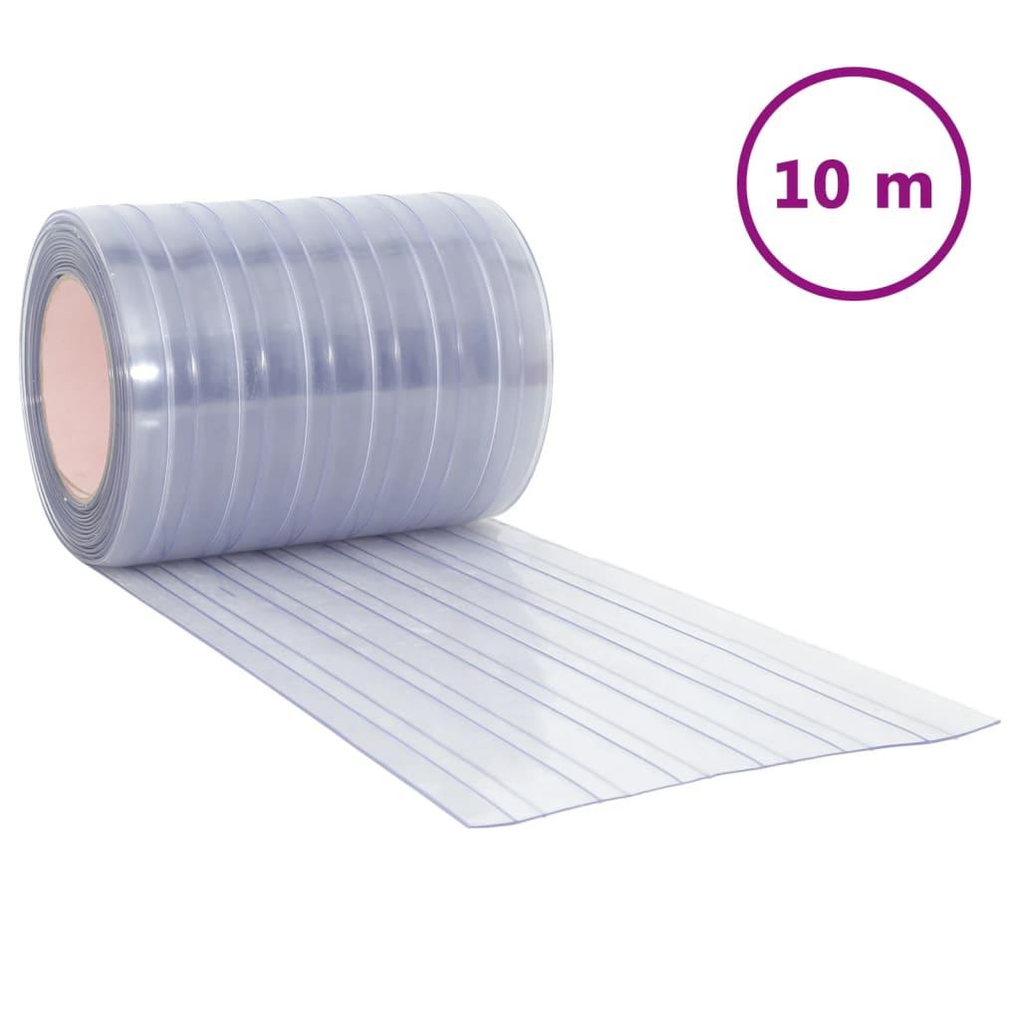 Voir la diapositive 2 : VIDAXL Rideau de porte transparent 300 mmx2,6 mm 10 m PVC