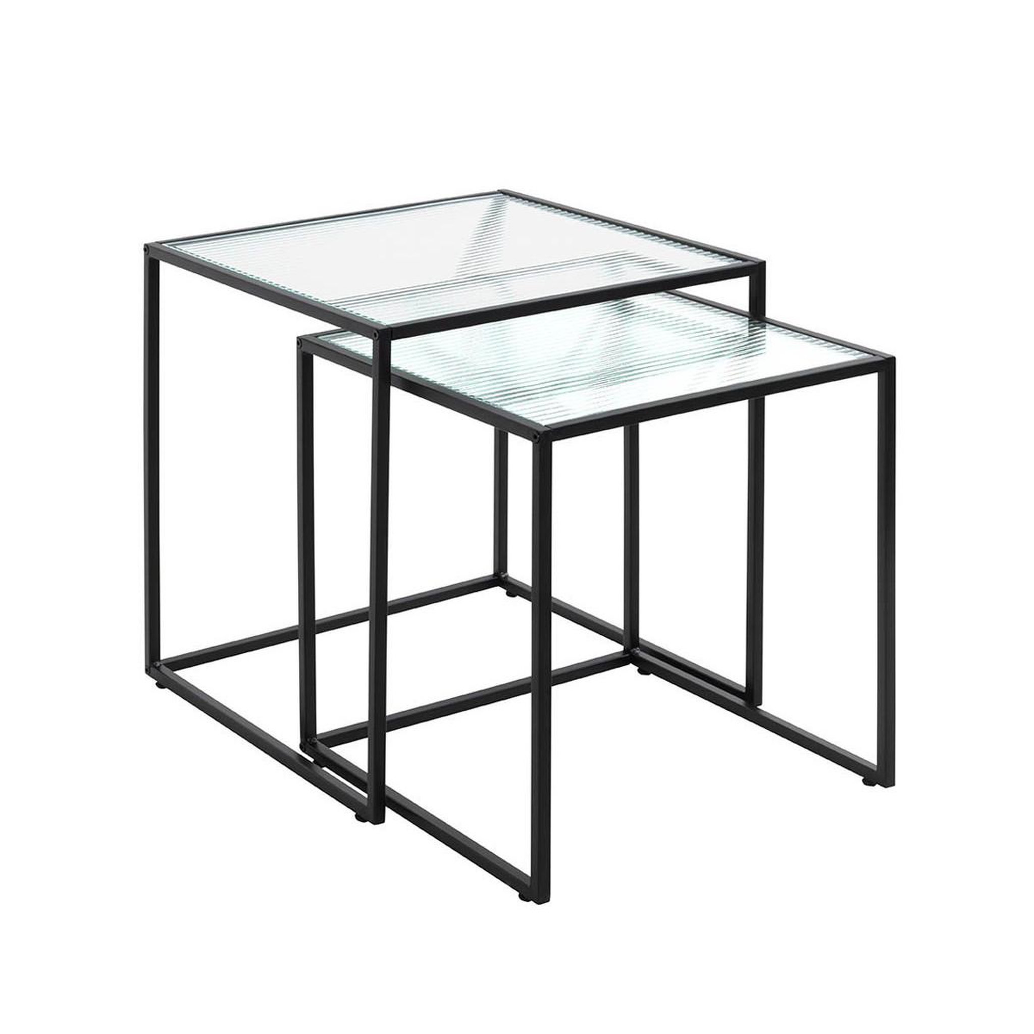 Paris Prix Lot de 2 tables gigognes  park  49cm noir