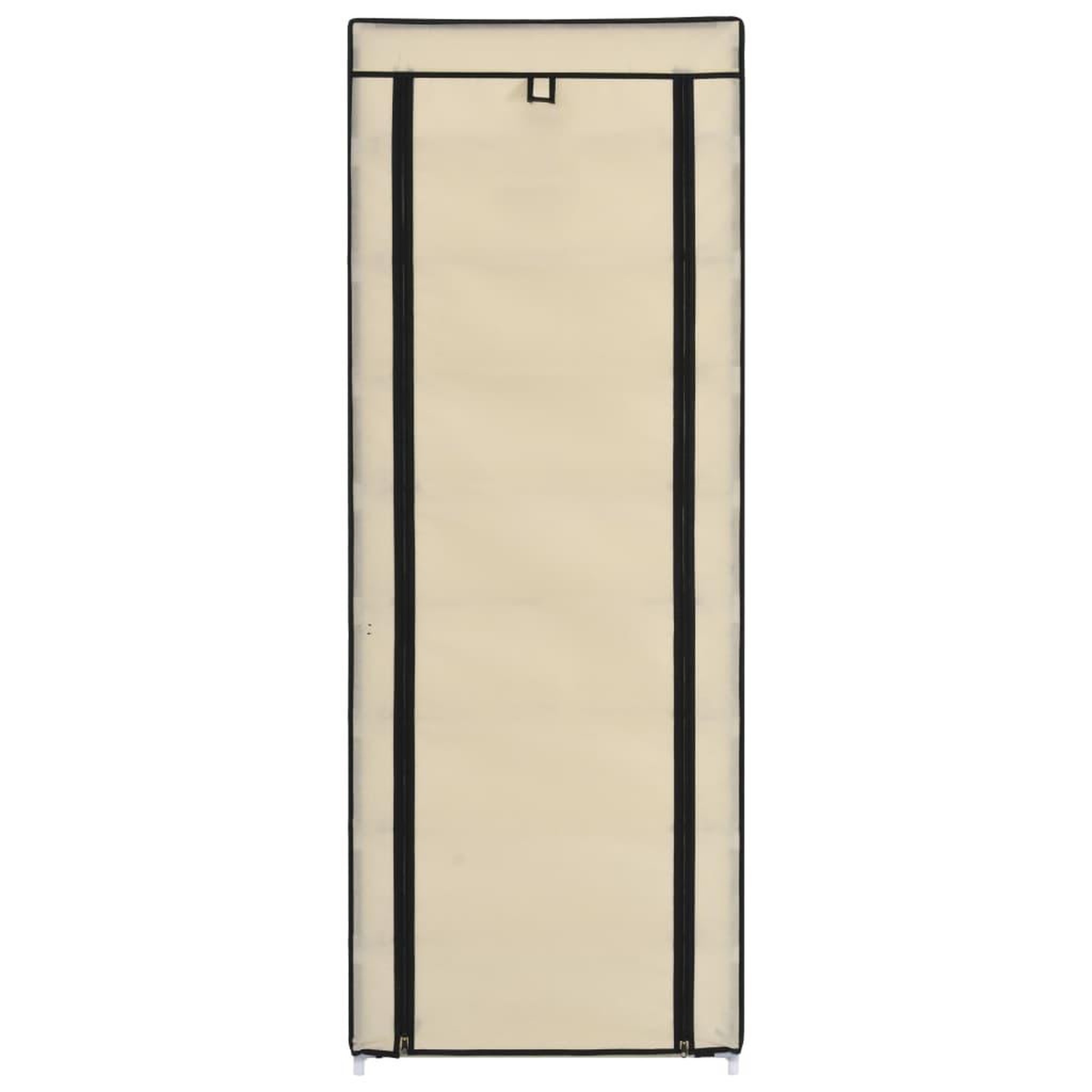 Voir la diapositive 4 : VIDAXL Armoire a chaussures avec housse Creme 57x29x162 cm Tissu