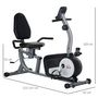 Voir la diapositive 3 : HOMCOM Vélo d'appartement semi-allongé magnétique écran LCD multifonction selle dossier résistance réglable acier ABS gris noir