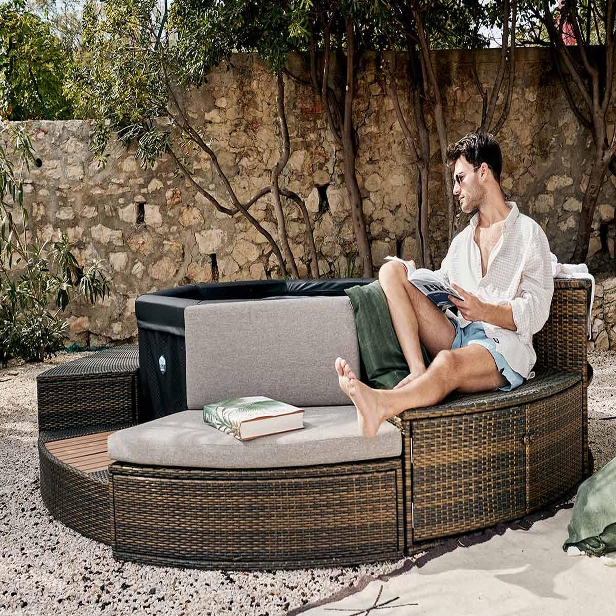Voir la diapositive 3 : Netspa Mobilier 5 modules pour spa portable semi-rigide Octopus - Netspa