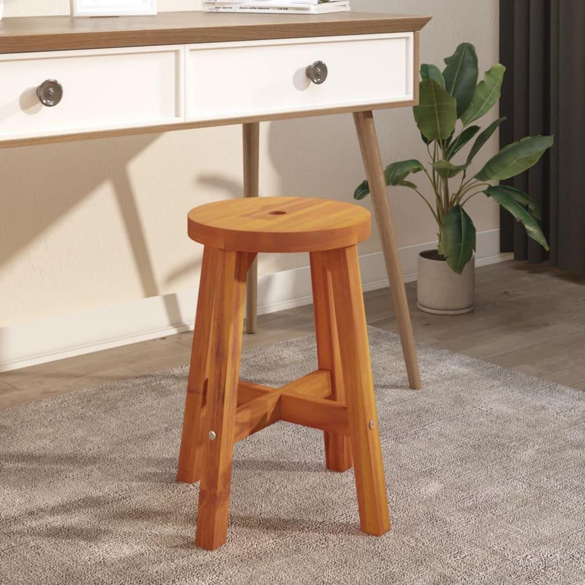 VIDAXL Tabouret Marron 38x38x45 cm Bois d'acacia solide