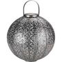 Voir la diapositive 2 : Smart garden Lanterne solaire - SMART GARDEN - Jumbo Damasque en métal ajouré - Energie solaire - Ambiance orientale - Argent