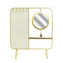 Voir la diapositive 1 : The Home Deco Factory Porte bijoux miroir en métal - Doré