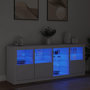 Voir la diapositive 4 : VIDAXL Buffet avec lumieres LED blanc 164x37x67 cm