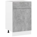 VIDAXL Armoire de plancher a tiroir Gris beton Bois d'ingenierie