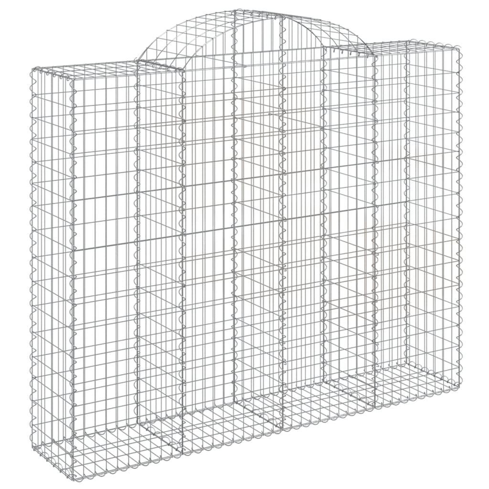 Voir la diapositive 3 : VIDAXL Paniers a gabions arques 14 pcs 200x50x160/180 cm Fer galvanise