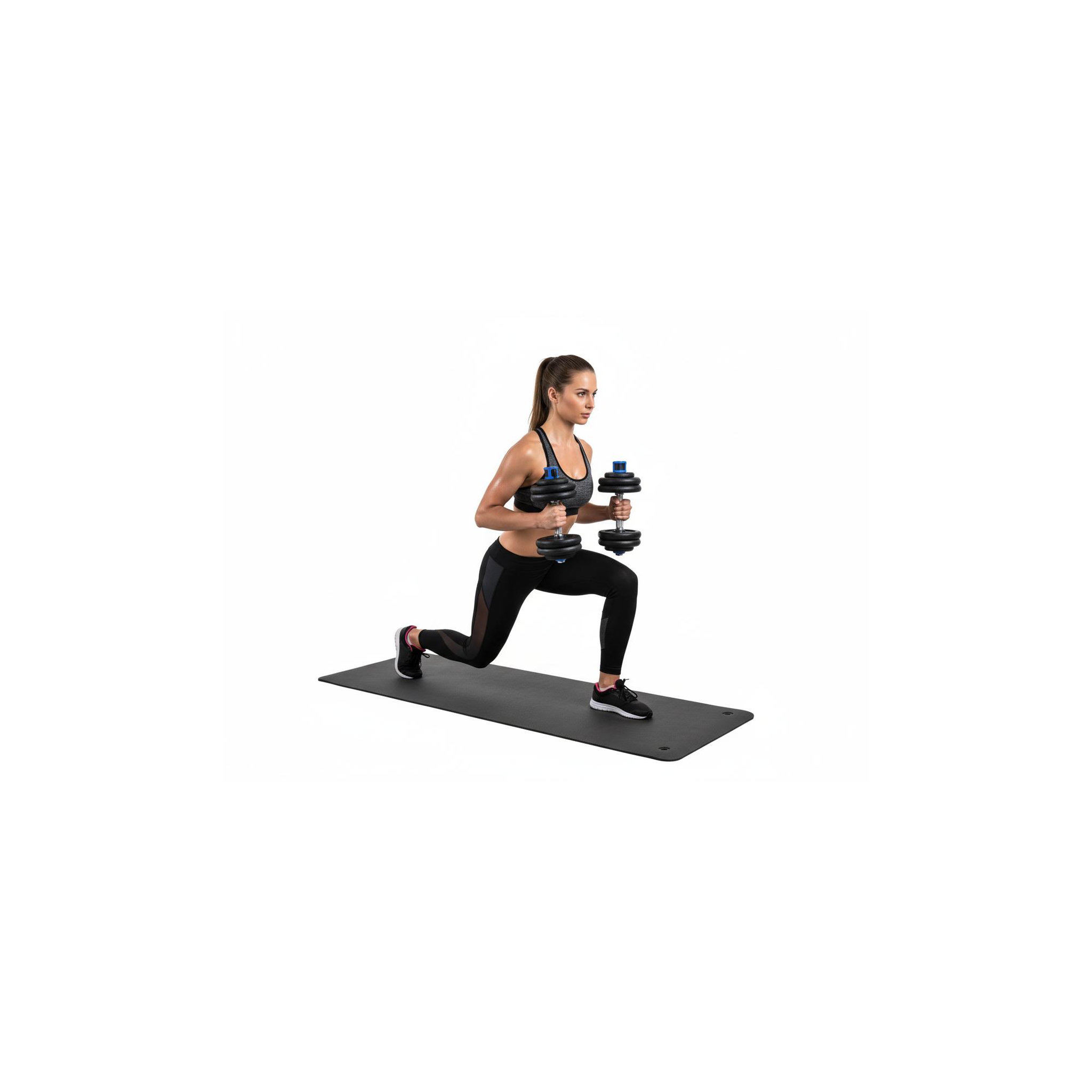 Voir la diapositive 3 : O'Fitness Set barres + haltères 50 kg - fitlife - en acier - tout inclus ( barres, disques, stoppers )