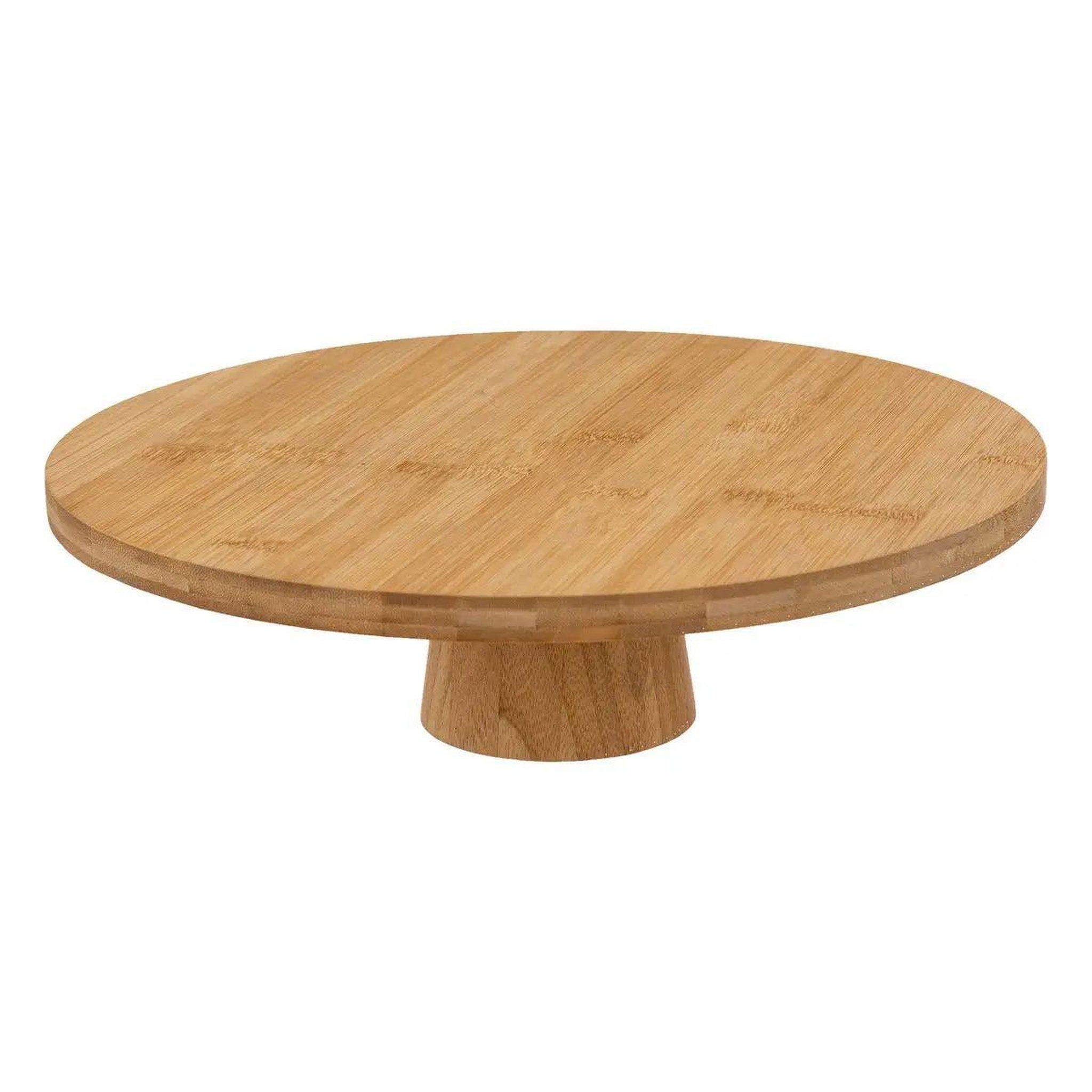 SECRET DE GOURMET Présentoir à gâteaux rond  bambou  28cm beige