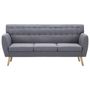 Voir la diapositive 3 : VIDAXL Canape a 3 places revetement en tissu 172x70x82 cm gris clair