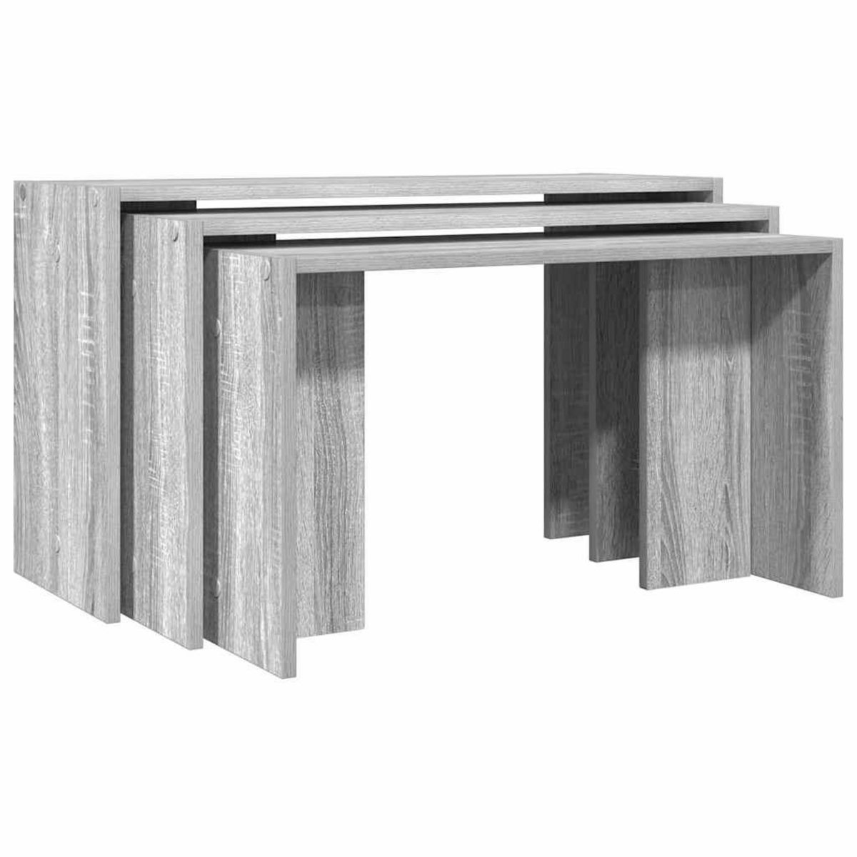 VIDAXL Tables gigognes 3 pcs sonoma gris bois d'ingenierie