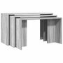 Voir la diapositive 2 : VIDAXL Tables gigognes 3 pcs sonoma gris bois d'ingenierie