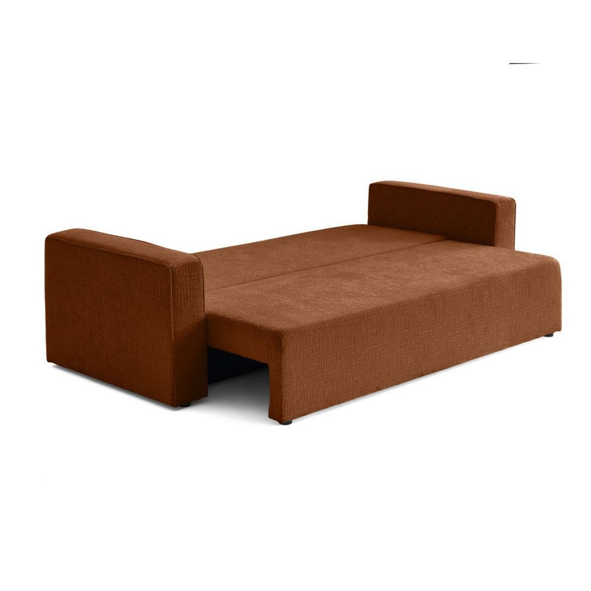 BEST MOBILIER Topaze - canapé 3 places - convertible avec coffre - en tissu velours relief