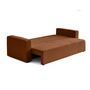 Voir la diapositive 3 : BEST MOBILIER Topaze - canapé 3 places - convertible avec coffre - en tissu velours relief