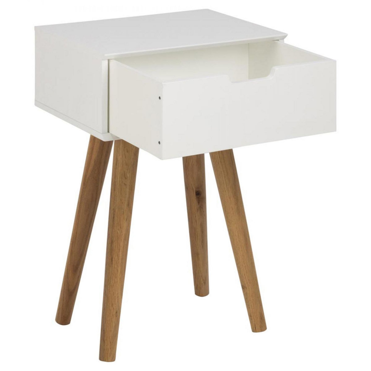 CONCEPT USINE Table de chevet scandinave blanc LOKKA