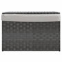 Voir la diapositive 3 : VIDAXL Panier a linge avec couvercle gris 55,5x35x34 cm resine tressee
