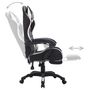 Voir la diapositive 5 : VIDAXL Fauteuil de jeux video avec LED RVB Blanc et noir Similicuir