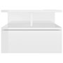 Voir la diapositive 4 : VIDAXL Tables de chevet flottantes 2pcs Blanc brillant Bois ingenierie