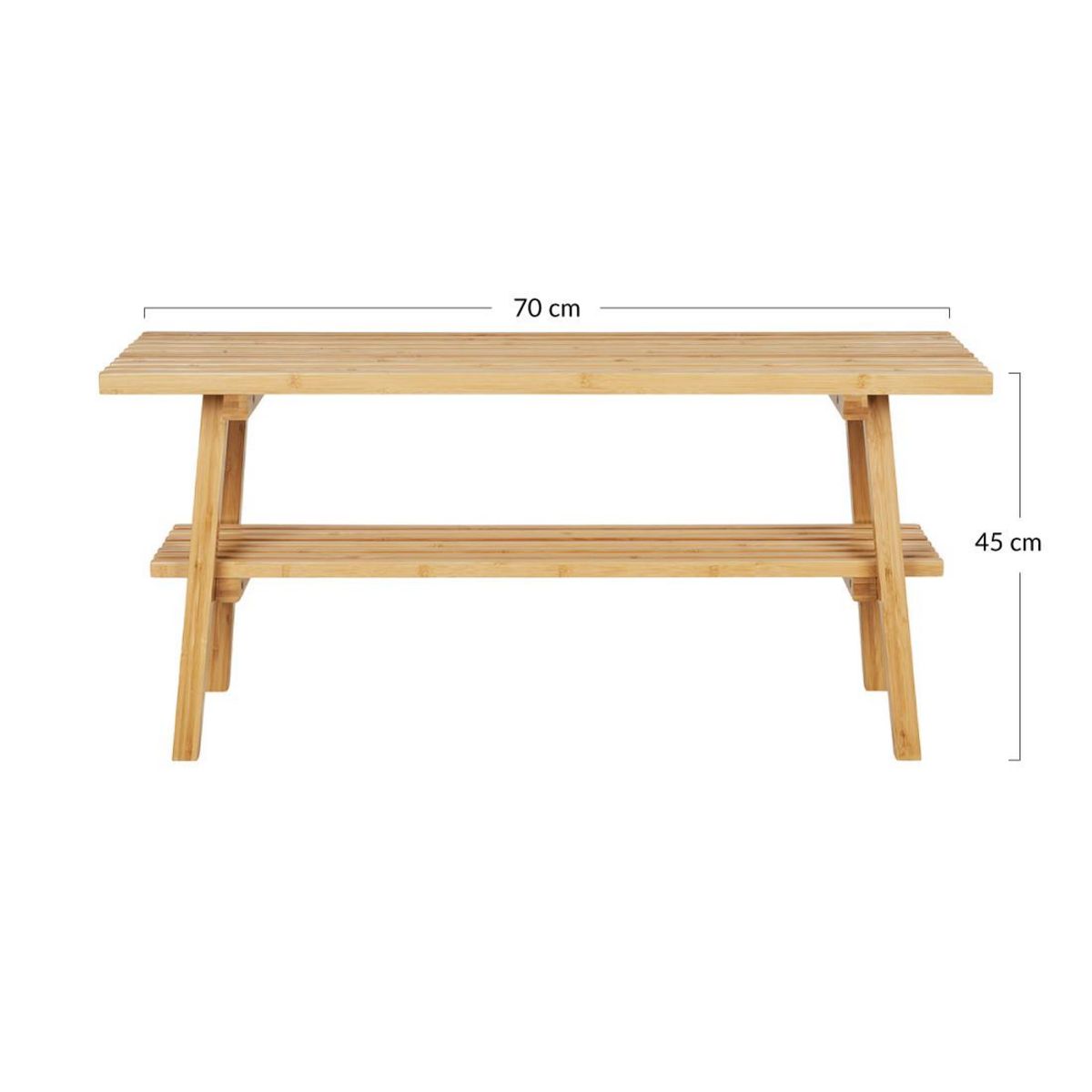 LISA DESIGN Saona - banc avec rangement - bambou naturel - 70 cm