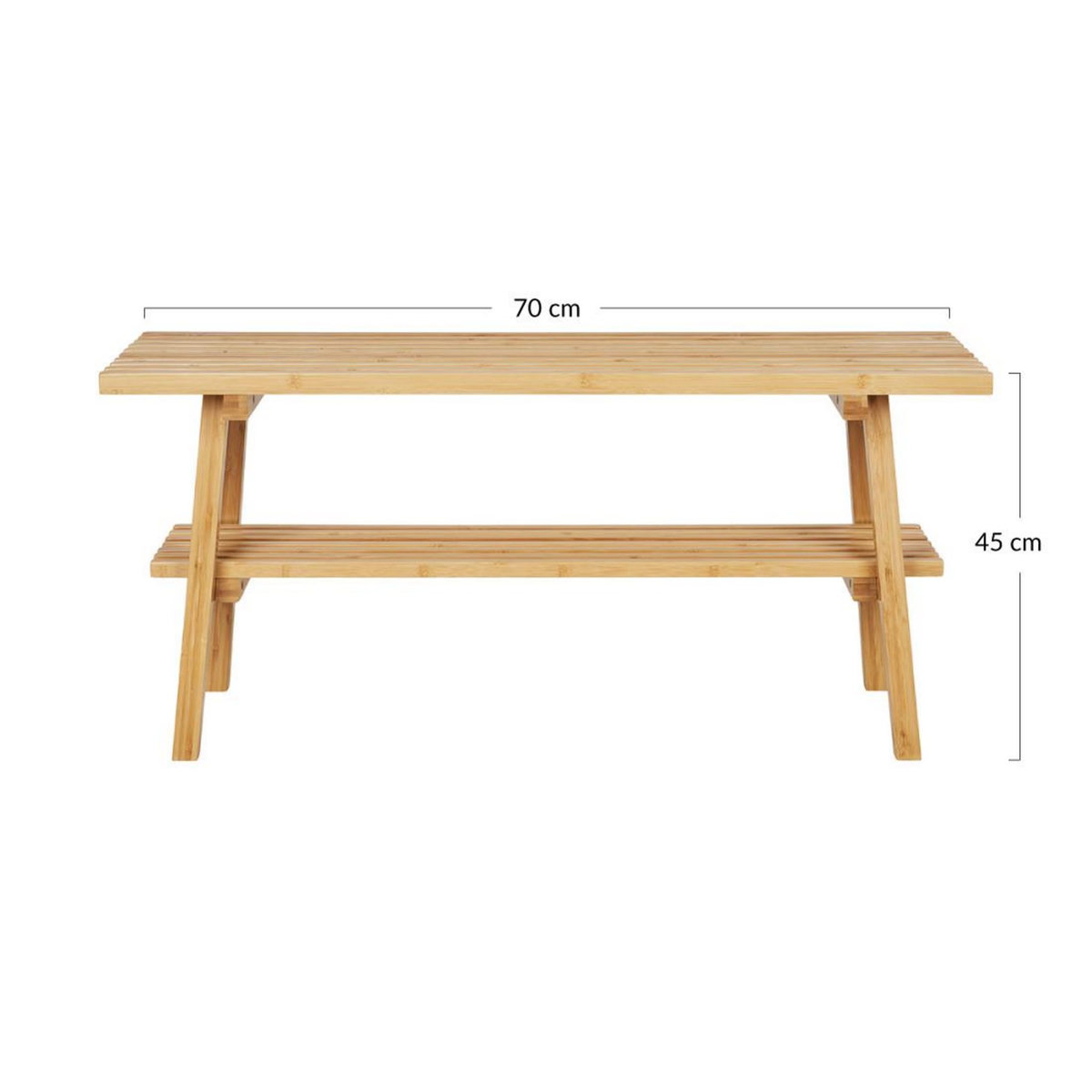 LISA DESIGN Saona - banc avec rangement - bambou naturel - 70 cm