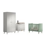 Vipack Billy set Commode armoire blanc lit vert