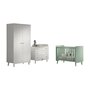 Voir la diapositive 1 : Vipack Billy set Commode armoire blanc lit vert