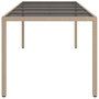 Voir la diapositive 4 : VIDAXL Table de jardin Beige 250x100x75 cm Verre trempe et poly rotin