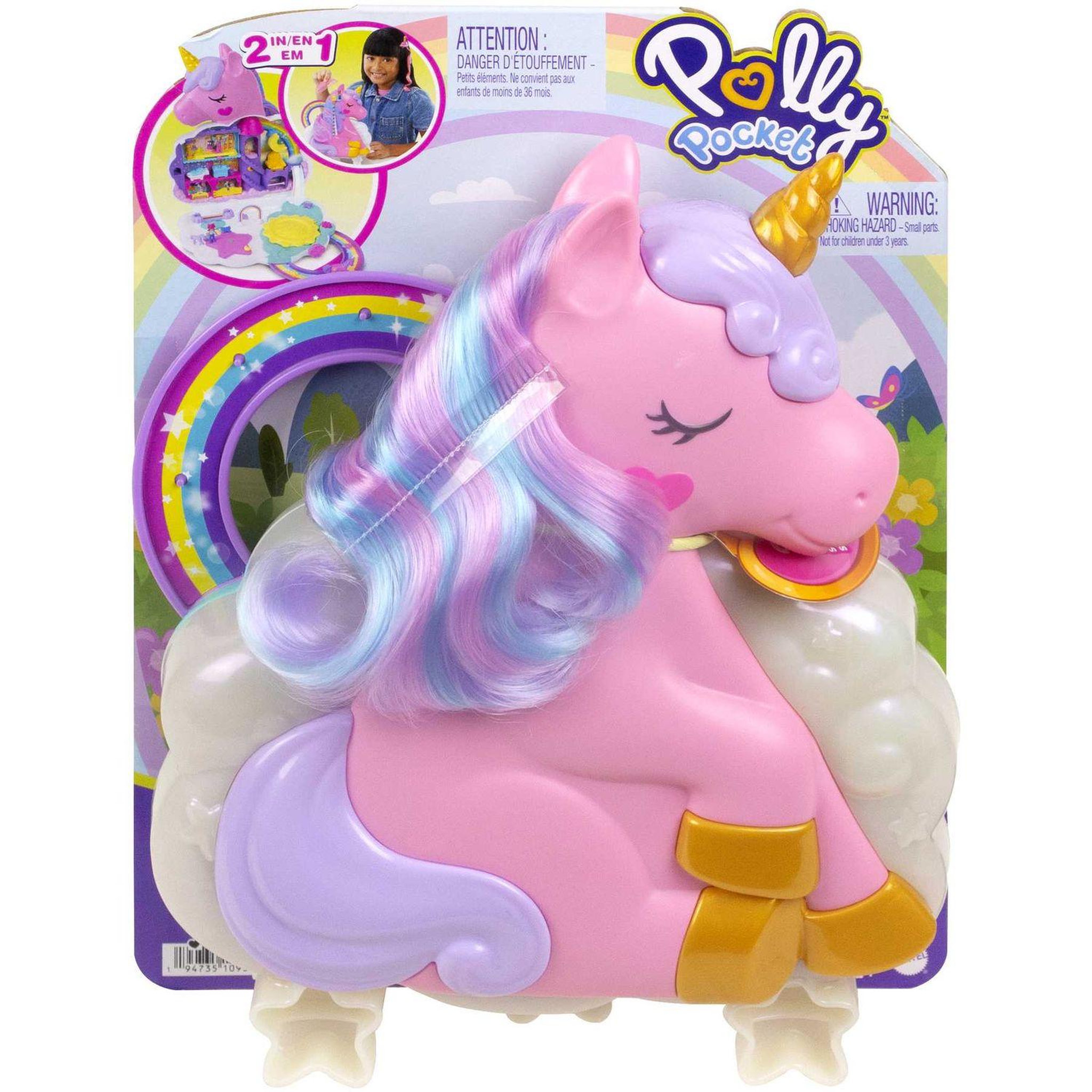 POLLY POCKET Coffret Salon Licorne Arc en Ciel Polly Pocket 