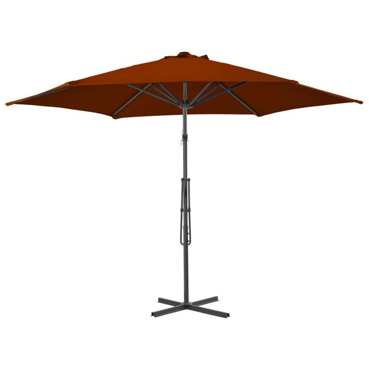 VIDAXL Parasol de jardin avec mat en acier terre cuite 300x230 cm