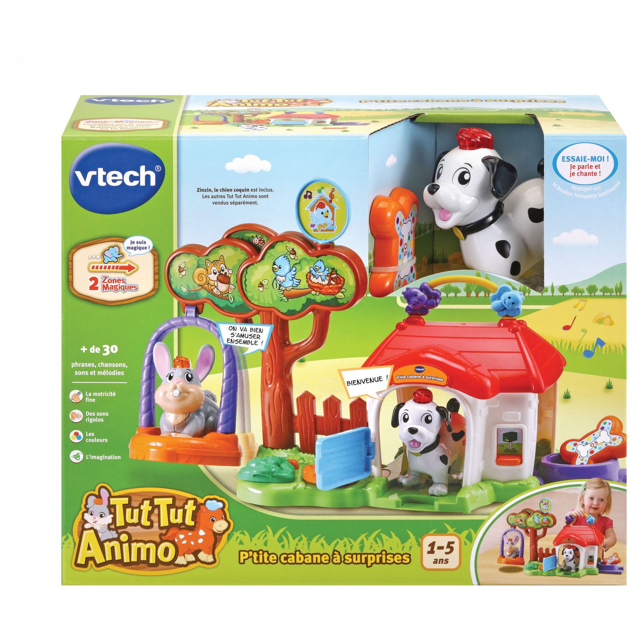 Voir la diapositive 3 : VTECH P'tite cabane à surprises et Zinzin le chien - Tut tut Animo